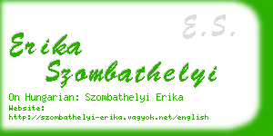 erika szombathelyi business card